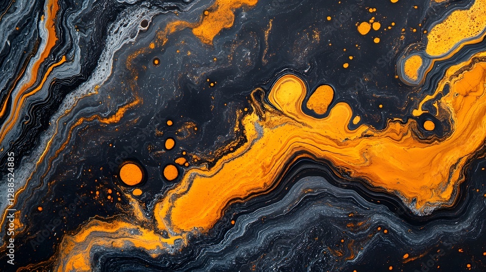 Poster Vibrant Fluid Motion   Colorful Swirling Organic Agate Like Patterns in a Dynamic Abstract Textured Background  Flowing Liquid and Ethereal Composition