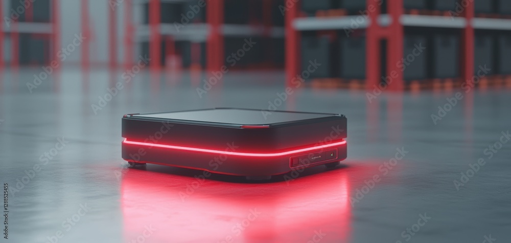 Aufkleber automated robotics delivery system warehouse technology high-tech environment ground level innovativ