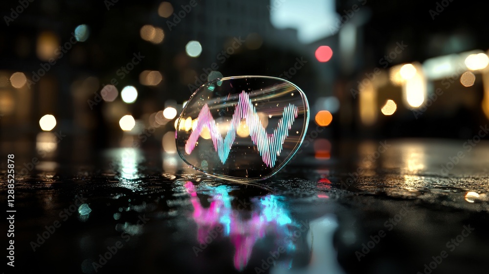 Poster the description entails a cyber space setting with a 3d render of an abstract minimal background, in