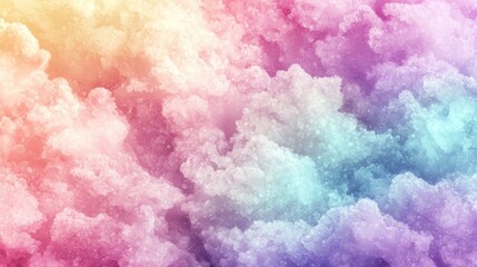 Fototapeta premium Colorful Abstract Clouds Texture with Pastel Rainbow Gradient Background