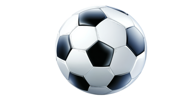Classic soccer ball on plaid cloth, ideal for sports, recreation, and gameday designs