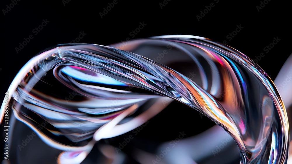 Aufkleber a 3d render featuring an abstract background set against a dark backdrop, incorporating transparent 