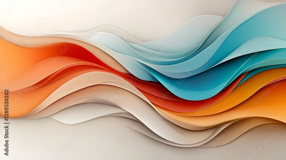 Aufkleber captivating iridescent waves of abstract digital art and holographic fluid designs sleek modern and 