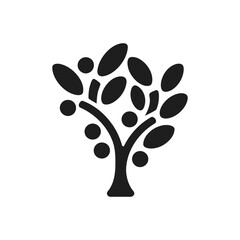 Fruitful Tree Silhouette Icon
