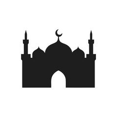 Silhouette Mosque Complex Icon