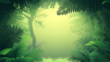 Lush Jungle Forest Background Image