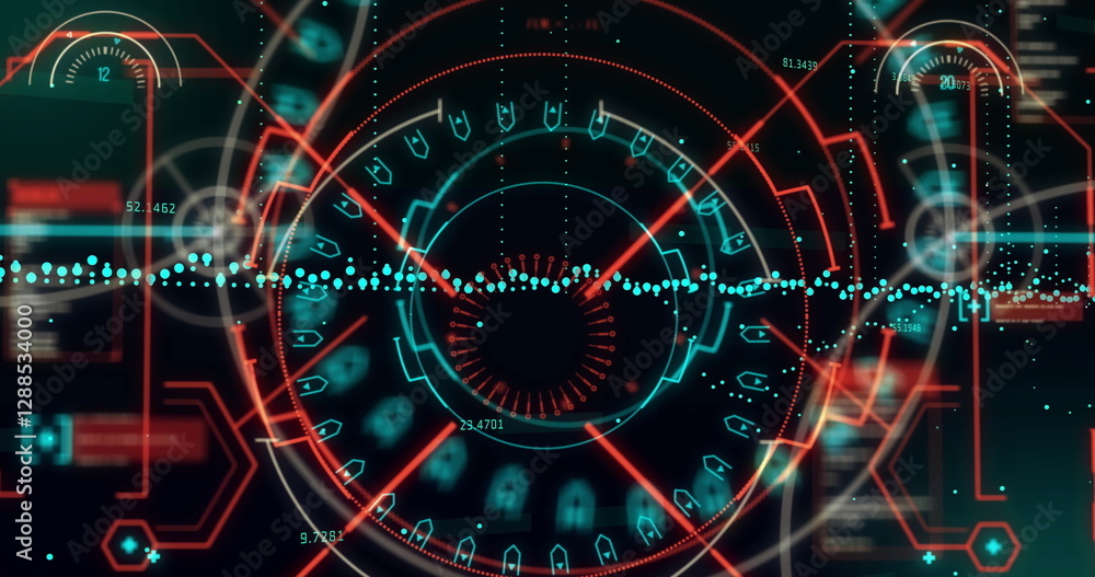 Poster image of data processing and scope scanning over car panels