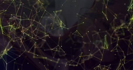 Image of shapes moving over blurred background