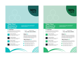 Business Corporate flyer template a4 design marketing, business proposal, promotion, advertise, publication