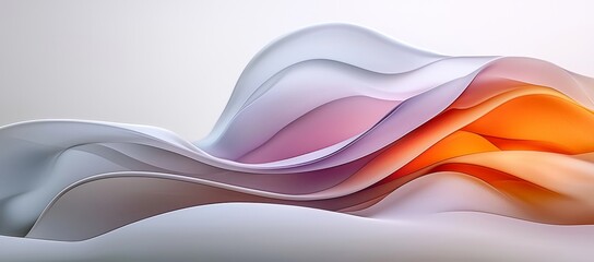 Fototapeta premium The design showcases a dynamic, abstract, and colorful gradient with a curved, iridescent, and holographic wave on a black backdrop