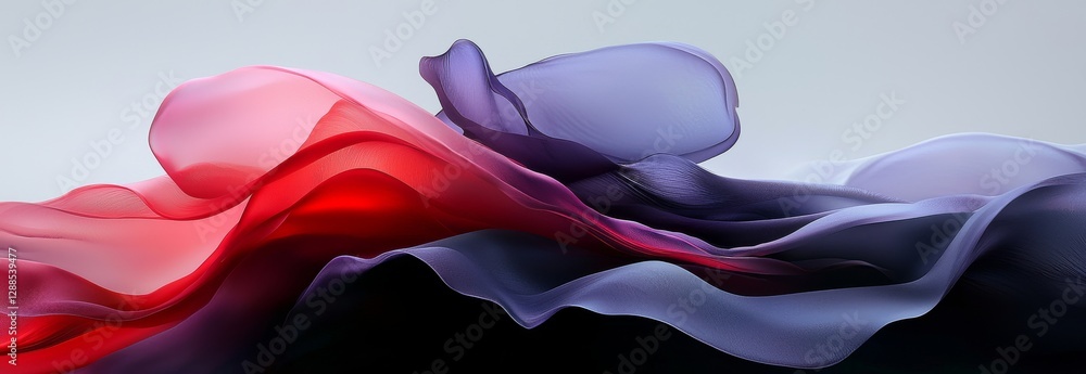 Poster a modern background design that incorporates an abstract 3d render of a wavy line on a liquid surfac