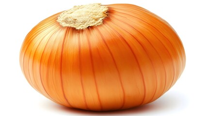 Fresh Orange Onion Isolated On White Background Preparing For Cooking And Healthy Eating