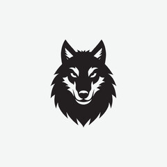Obraz premium Download a high-quality black and white vector silhouette of a fierce wolf or pitbull head in a tribal tattoo style. Perfect for logos, t-shirts, decals, and more.