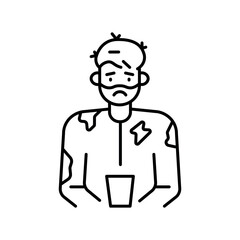 Economic Disparity black line icon.