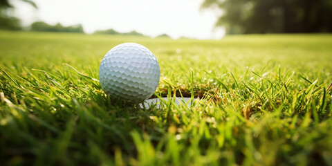 Obraz premium golf ball on green grass