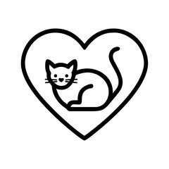 Pet Adoption Cat Love Icon