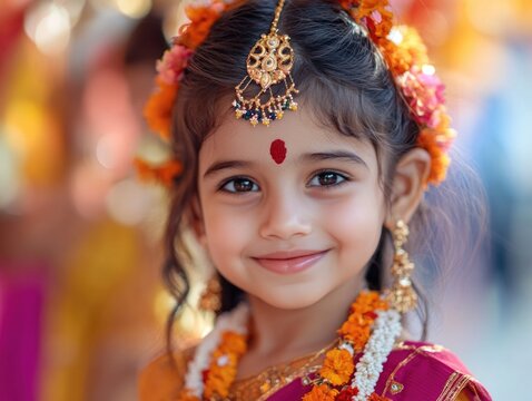 Girl with flower crown