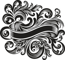 Орнамент векторный с лентой