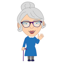 Grandma cartoon illustration © MWB Project