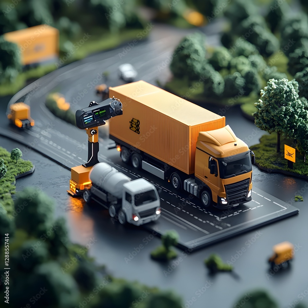 Aufkleber cutting edge logistics seamless supply chain choreography powered by advanced technology and automat