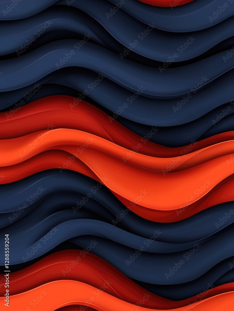 Poster dynamic waves of colorful abstract design studio digital art modern close-up vivid textures