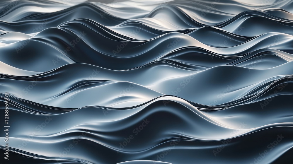Poster waves of dark and light create a mesmerizing pattern on the surface of water under soft natural ligh
