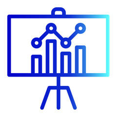 Presentation  Icon Trendy Line Gradient Style for Mentoring Pack Icon Themes