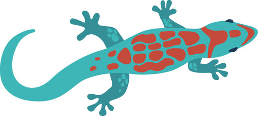Cartoon exotic amphibian vector illustration