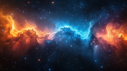 Celestial Wonder, A Breathtaking Nebula with Vibrant Hues.