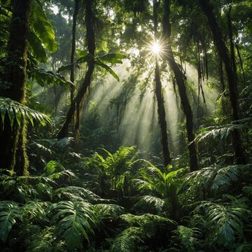 forest in the morning