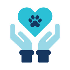 Pet Adoption Helping Hands Icon