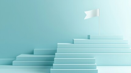 Obraz premium blue bars rising on a visual chart representing success and growth.