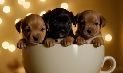 puppies in a cup