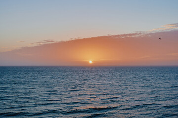 sunset over the sea