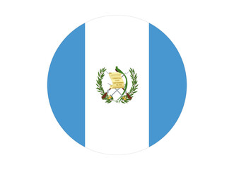 Guatemala icon. Round circle flag of guatemala icon design, vector illustration
