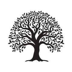 Spiritual Tree of Life with Elegant Root and Branch Structure
