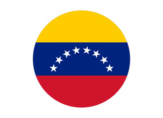 Venezuela icon. Round circle flag of venezuela icon design, vector illustration