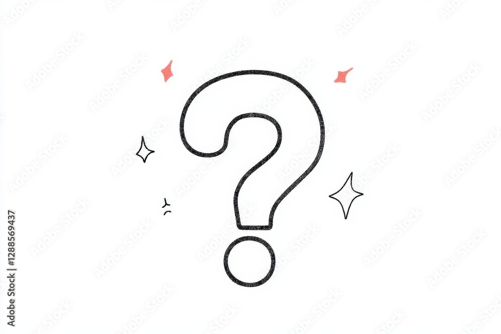 Poster sleek continuous design question mark symbol with style.