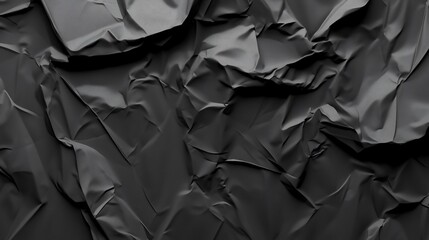 Crumpled dark paper texture, studio shot, background, design