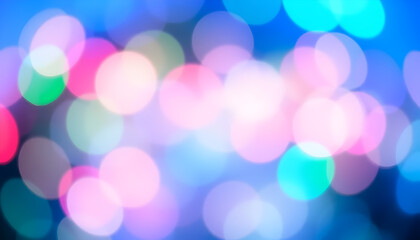 Abstract blue and green bokeh background with blurred bokeh circles for christmas or spring concepts