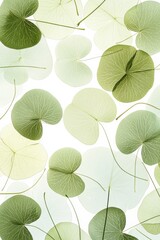 Obraz premium Vibrant green clover leaf segments with intricate details showcasing nature's beauty.