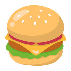 illustration of burger vector
