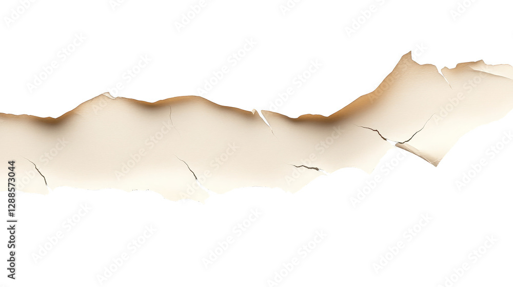 Poster torn paper with hole, a textured background for design and artistic concepts torn
