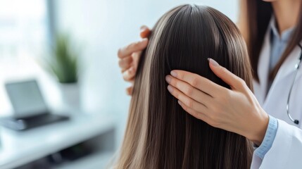 Hair restoration consultation in a bright and calm office. Featuring trust and expertise