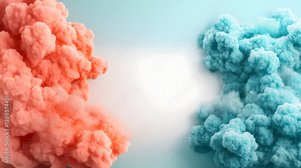 Poster dreamy pastel gradient clouds forming an ethereal wispy and atmospheric backdrop the soft delicate a