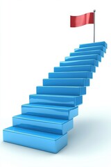 Fototapeta premium Blue bars rising to indicate growth, showcasing upward trends clearly.