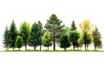 An array of trees displaying a breathtaking mosaic of different colors in autumn