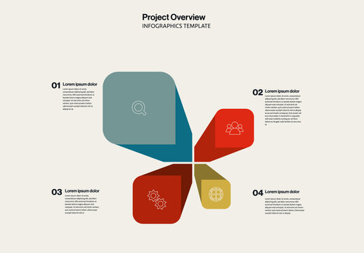 Project Overview Infographics Template with 4 options