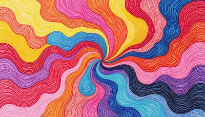  Abstract Art with Bright Colors and Swirling Patterns
