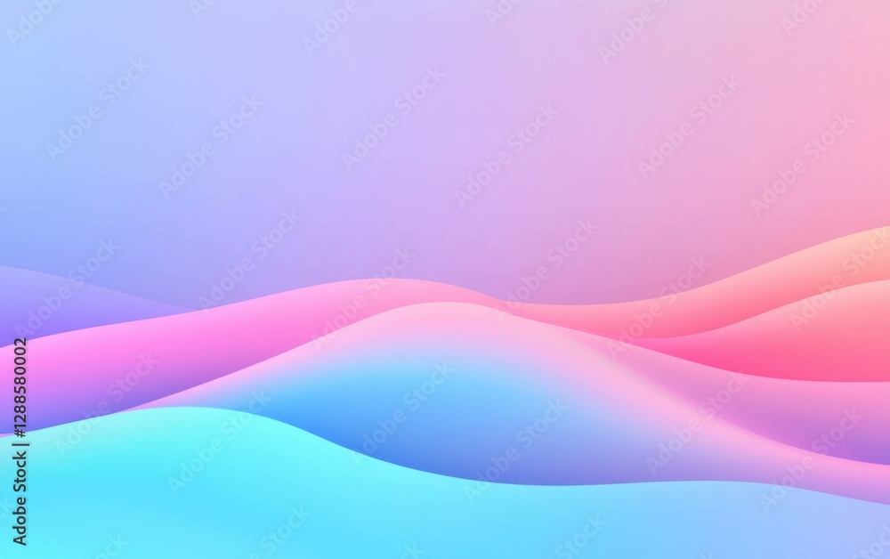 Poster clean minimalist design featuring subtle pastel shapes, creating a calming effect.